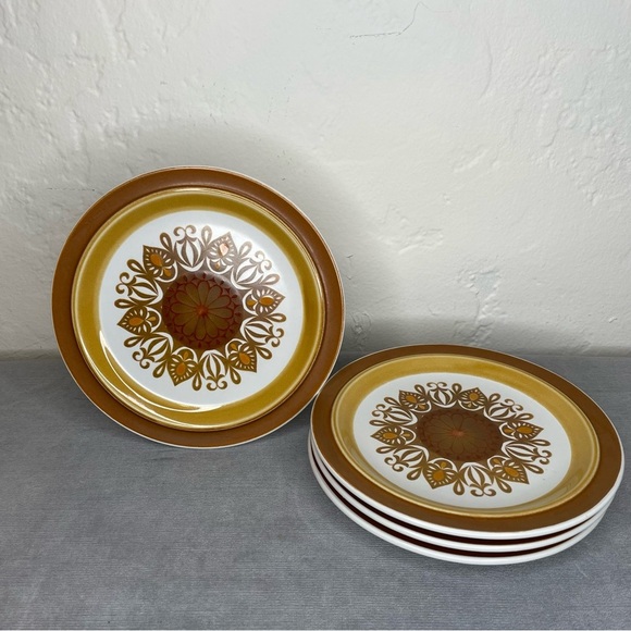 Vintage Lytton Casual Ceram Stoneware Japan Side Plates CH9600 Set of 4 - Picture 1 of 14